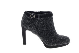 Kelly & Katie Women's Black Grey Tweed Ankle Boots Booties 10M Urban Elevated